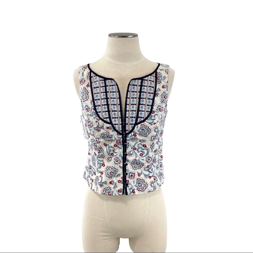 Parameter- Paisley Floral Crop Top Size Med